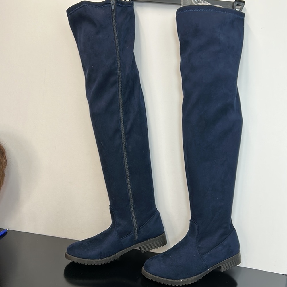 Rouge New With Tags Blue Over The Knee Boots